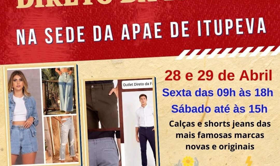 APAE de Itupeva promove Outlet de Jeans